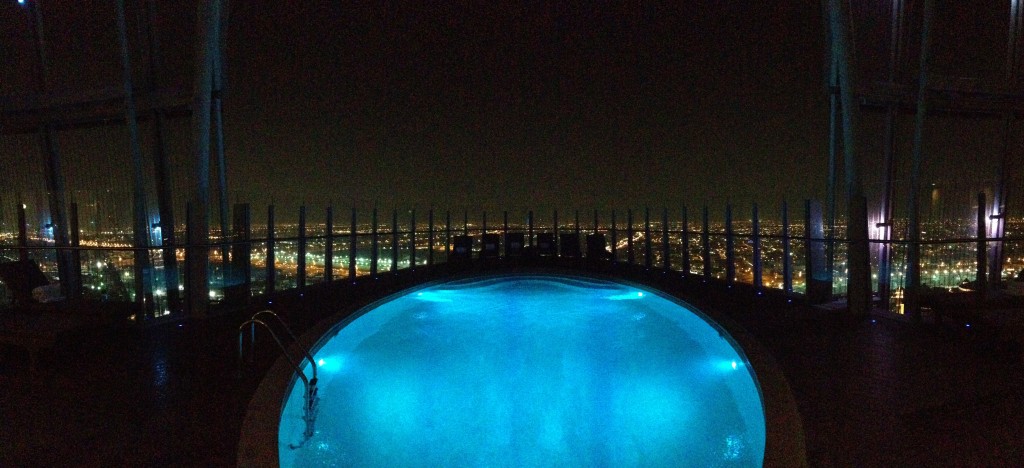 We're spoiled already - the view from the 19th floor open-air pool at The Torch.