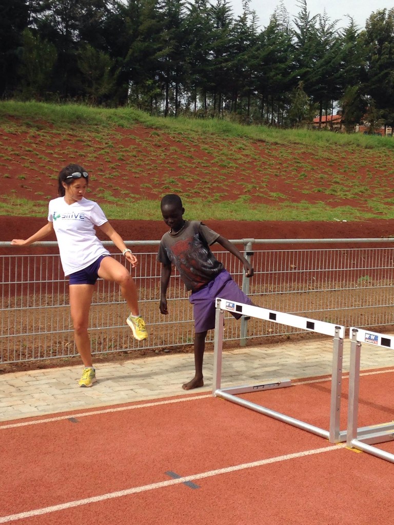 Julia showing proper hurdle form