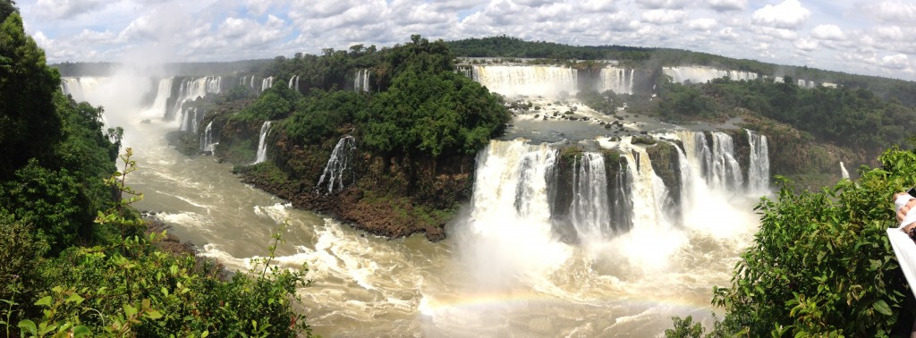 The Brazilian (sunny) side of the falls, complete with rainbows and butterflies. 