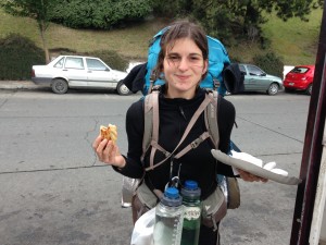 A last-minute empanada before we hit the trails.