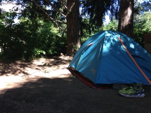 Back-yard camping!